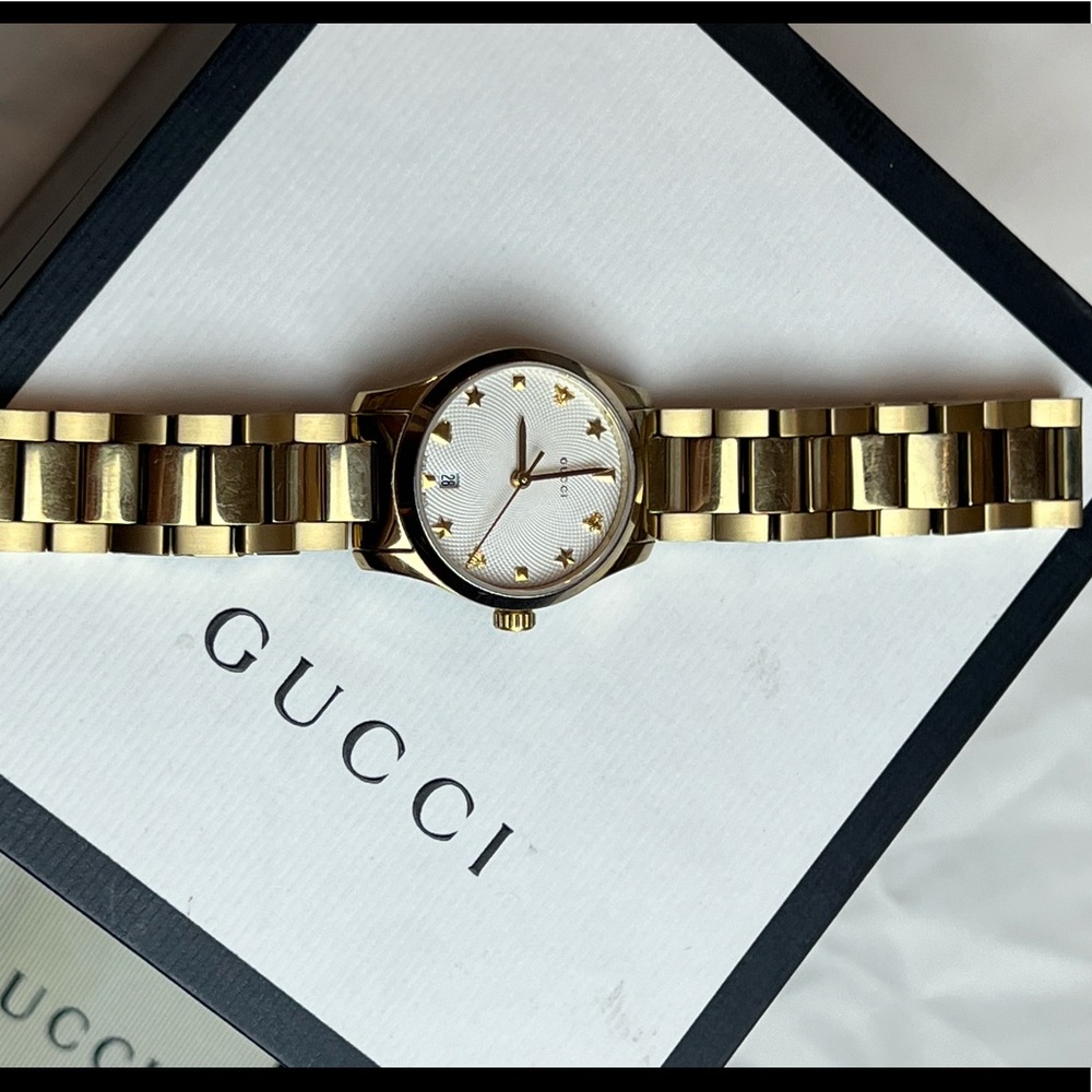 Gucci G-Timeless Silver Dial 27mm Steel Women Watch YA126576A $1150 #GW 126 - Picture 2 of 8